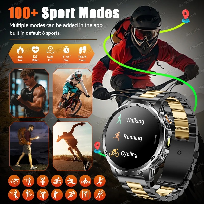 ساعة ذكية عسكرية جديدة للرجال، - مراجعة Outdoor Sports Adventure وسعره