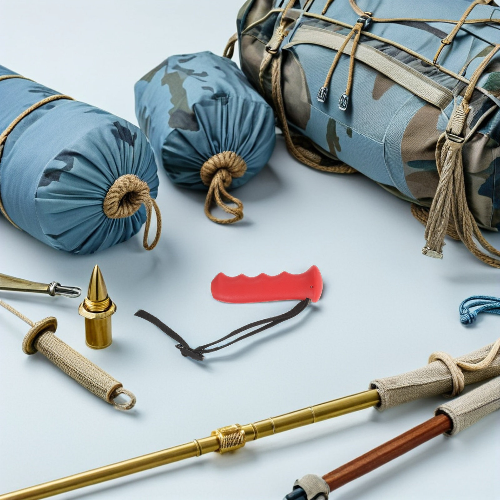 مقبض عصا المشي الأحمر البديل ا - مراجعة Outdoor Sport Climbing Gear وسعره