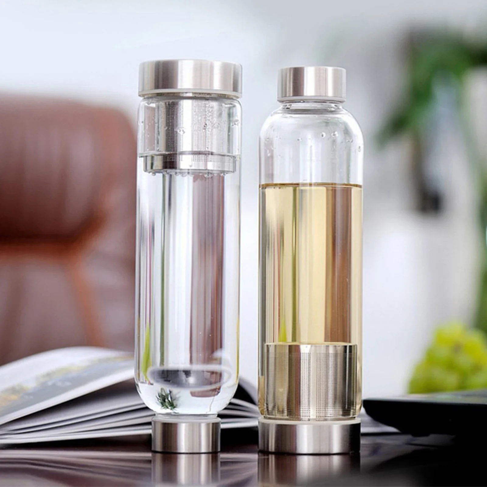زجاجة مياه رياضية زجاجية مع مص - مراجعة Outdoor Sport Glass Water Bottle وسعره
