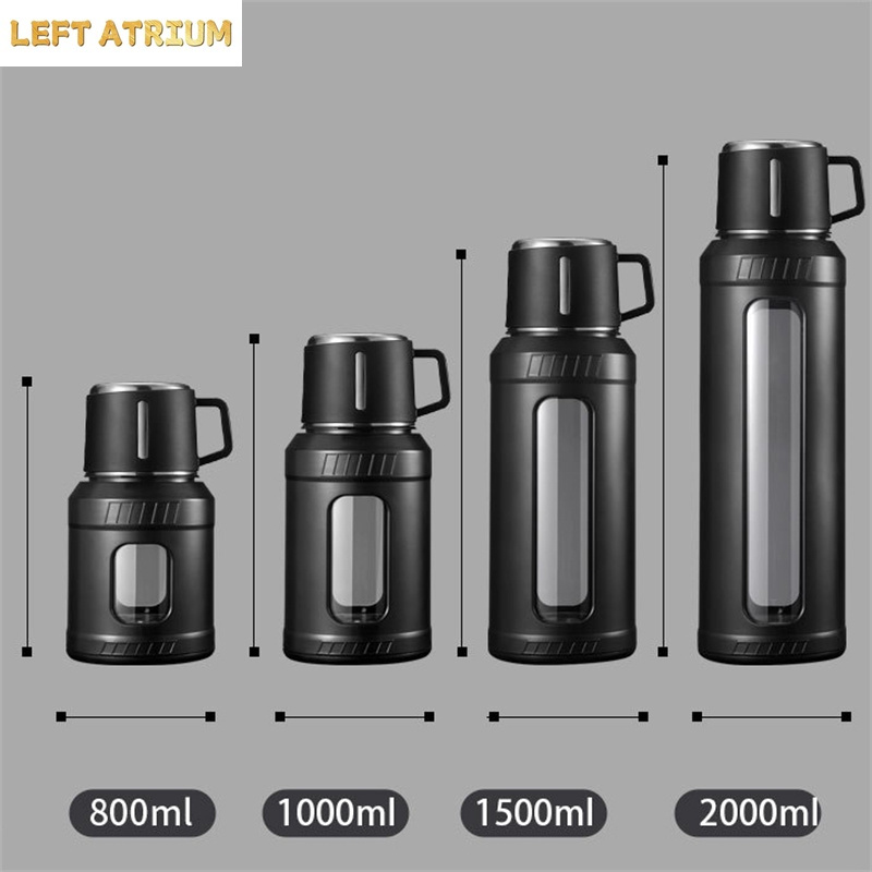 زجاجة ماء زجاجية بسعة 2 لتر مع - مراجعة Outdoor Sport Glass Water Bottle وسعره