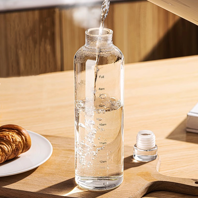 زجاجة ماء رياضية زجاجية بسعة 5 - مراجعة Outdoor Sport Glass Water Bottle وسعره